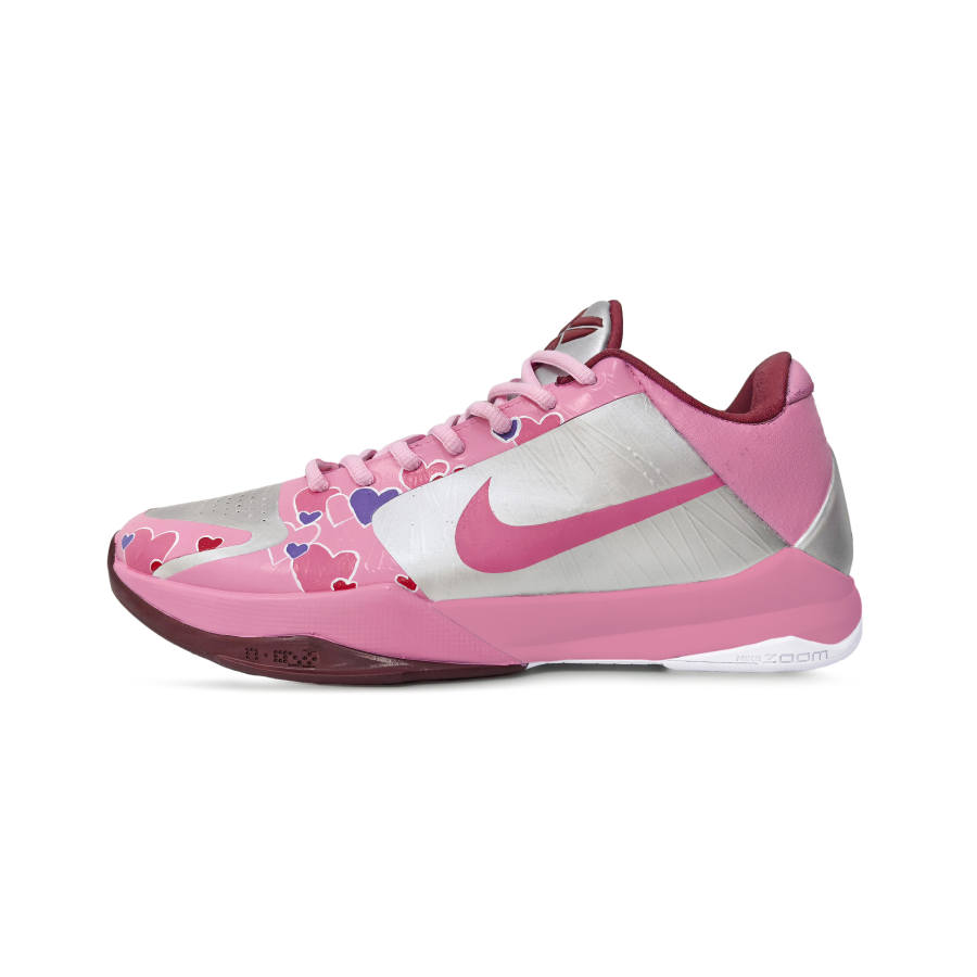 Nike Nike Zoom Kobe 5 Basketball Shoes Men's Low Top Pink/Silver