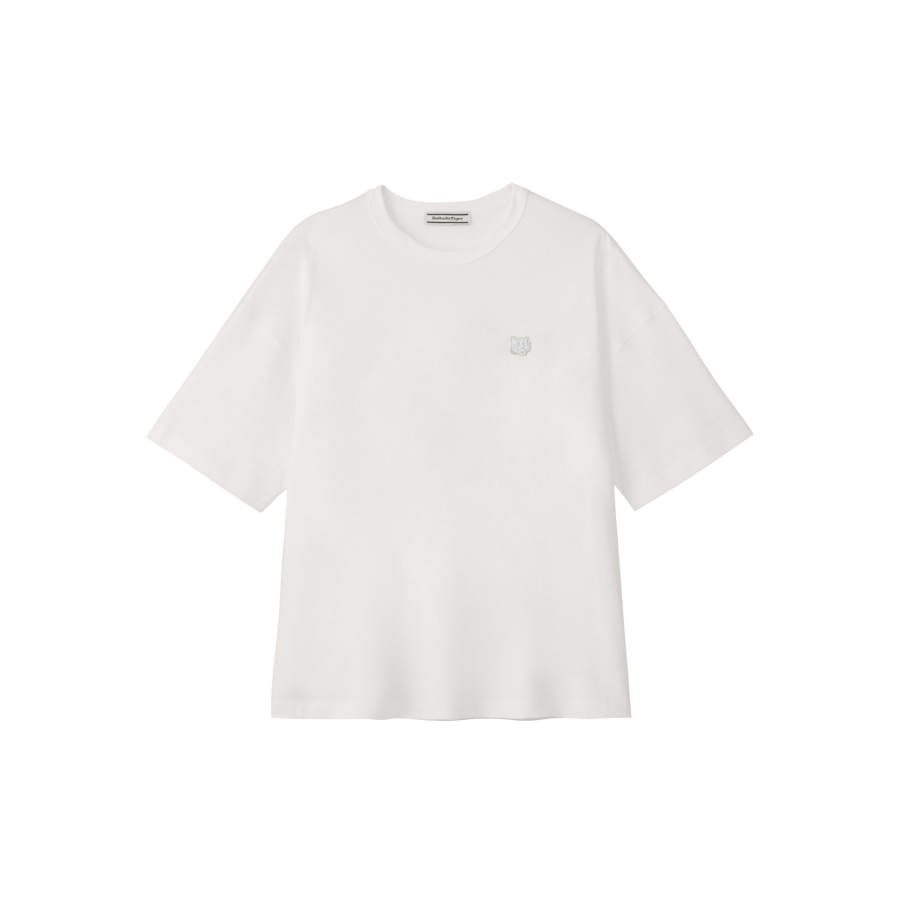 Onitsuka Tiger T Shirts Men's White Crew Neck Moderate Straight Fit