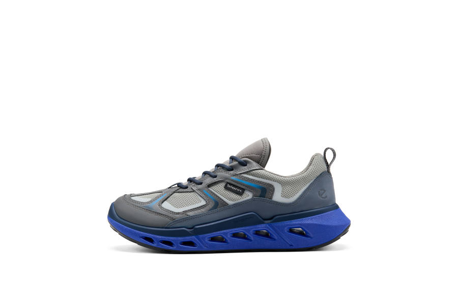 Ecco Biom 720 Casual Shoes Men's Low Top Grey Blue Color Block