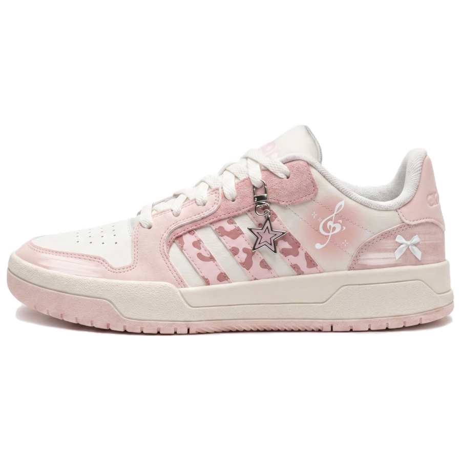 Adidas Adidas ENTRAP Skateboard Shoes Women's Low Top Pink/White