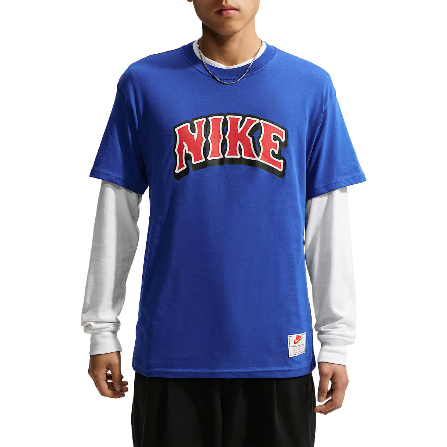 Nike Nike Sportswear T Shirts Men's Royal Blue Crew Neck Moderate