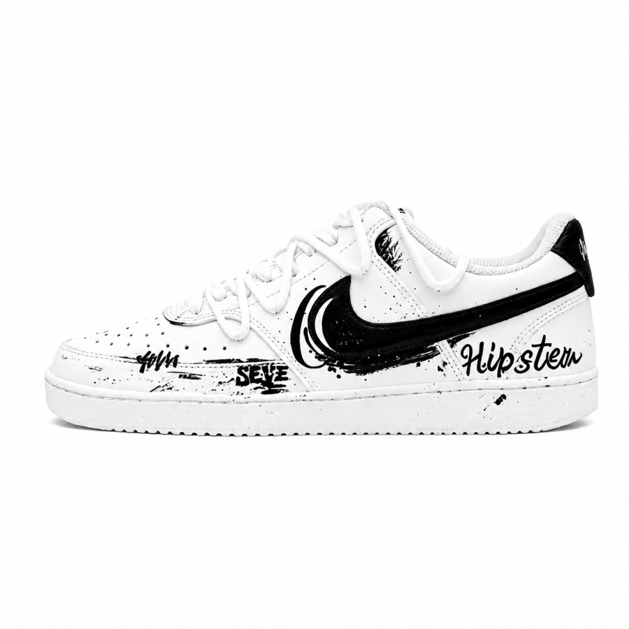 Nike Nike Court Vision 1 Skateboard Shoes Unisex Low Top Black