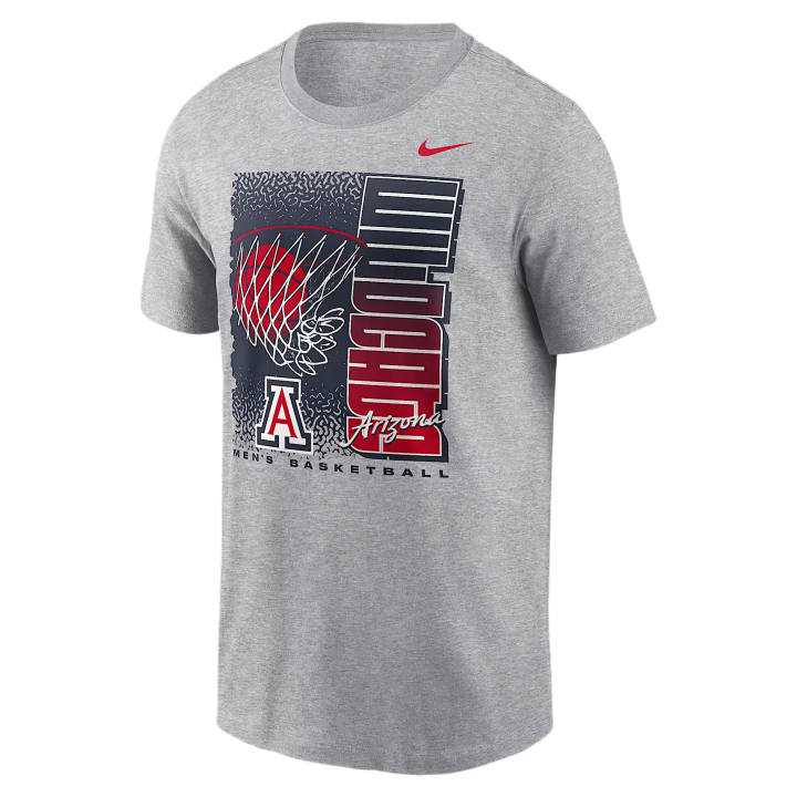 Nike Nike College T Shirts Men's Gray Heather Crew Neck Moderate