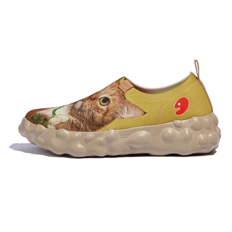 U.IN Painted Travel Shoes Chubby Cat Artistic Collaboration Collection Low top Casual Shoes Unisex