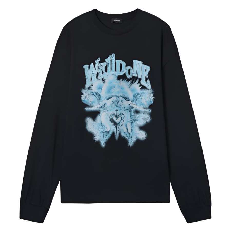 WE11DONE T Shirts Women's Black Crew Neck Moderate