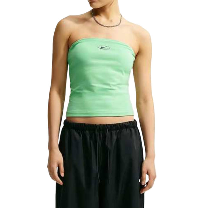 Nike Nike Sportswear Strapless Tops Women's Phantom Green/Metallic Silver