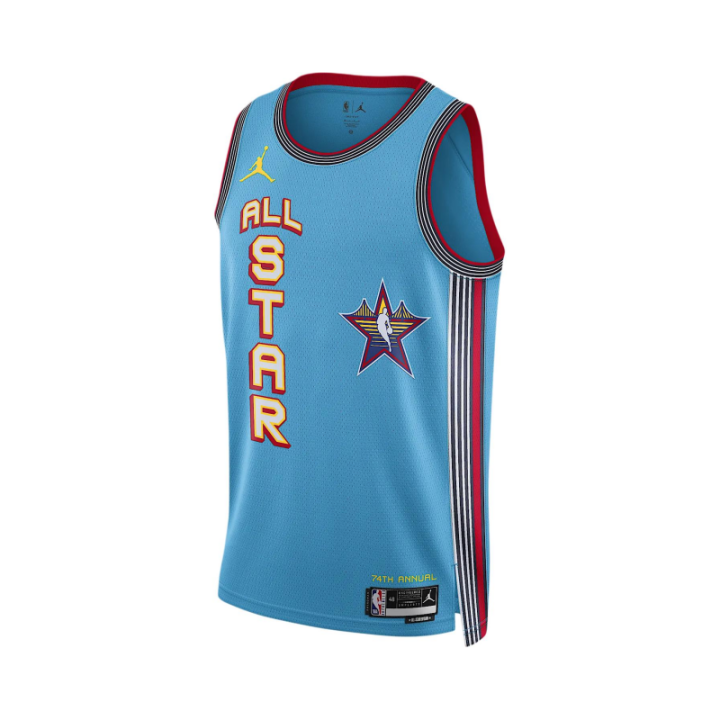 Jordan Jordan Basketball Jerseys Men's Light Current Blue Crew Neck Moderate