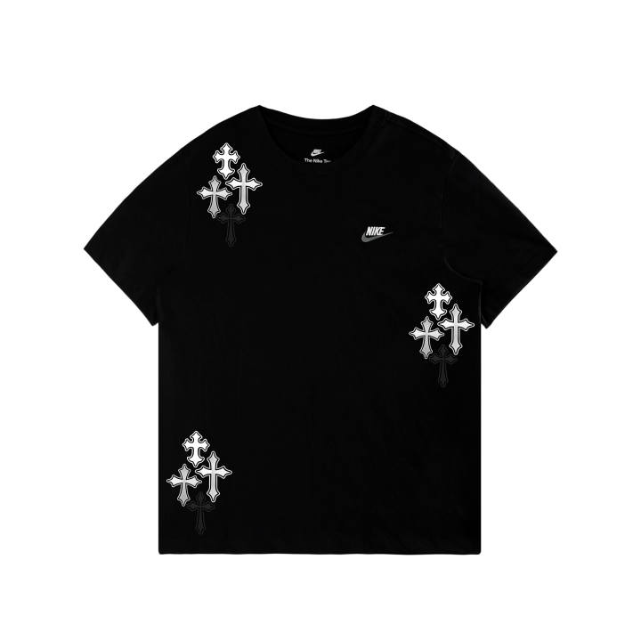 Nike Nike Sportswear T Shirts Men's Black/White/Dark Gray Crew Neck Moderate