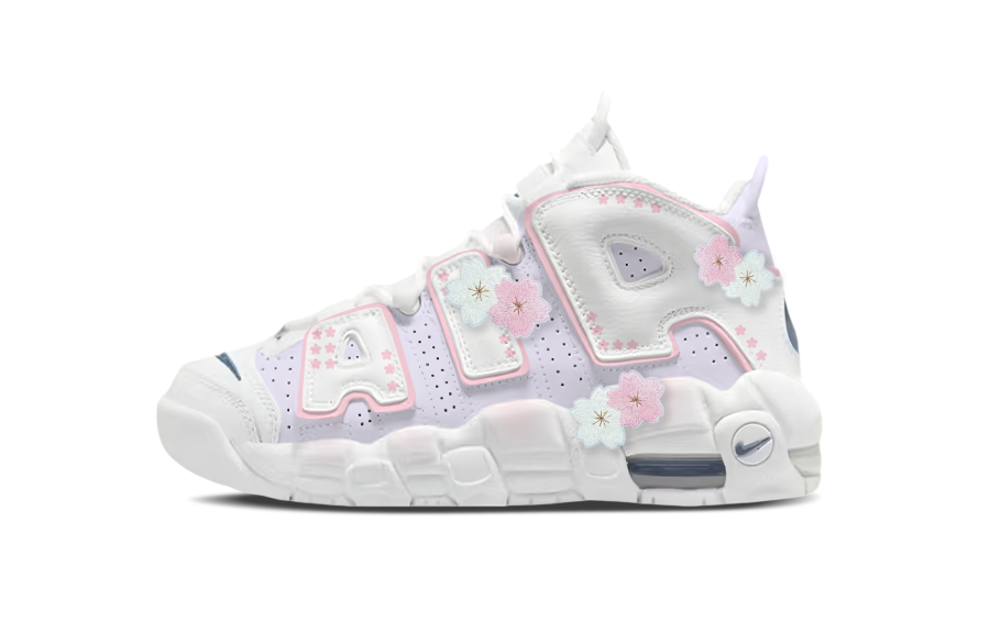 Nike Nike Air More Uptempo Vintage Basketball Shoes Unisex Mid Top White/Pink