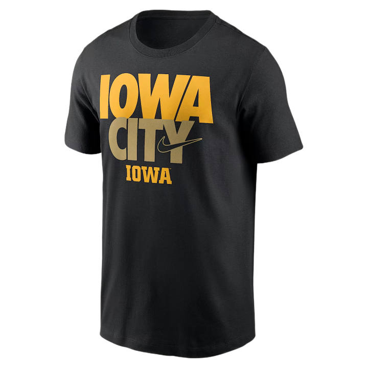 Nike Nike College T Shirts Men's Black Crew Neck Moderate