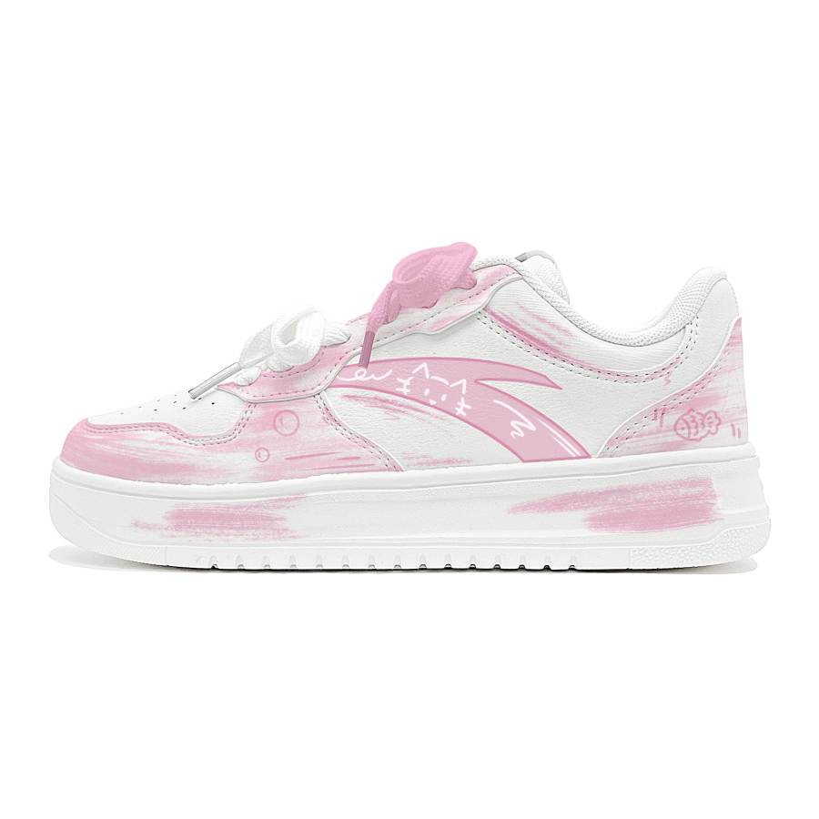ANTA Easy Skateboard Shoes Women's Low Top Pink