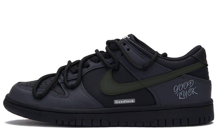 Nike Nike Dunk Skateboard Shoes Unisex Low Top Gray Black Green