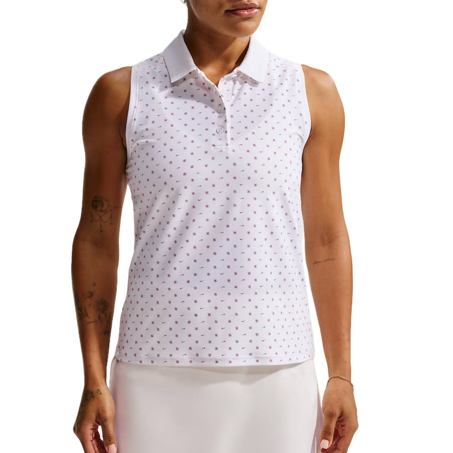 Nike Nike Dri FIT Victory Golf Clothing Women's White/Pink Foam/Black Polo Collar Moderate