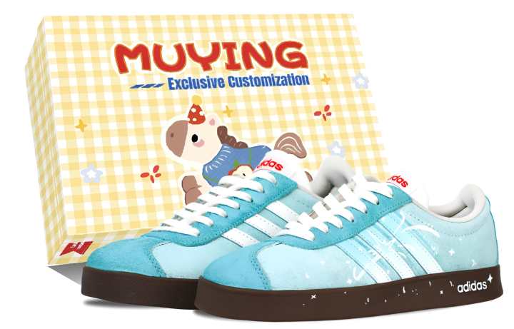 Adidas Adidas VL COURT 2.0 German Army Trainers Unisex Low Top White/Blue/Beige