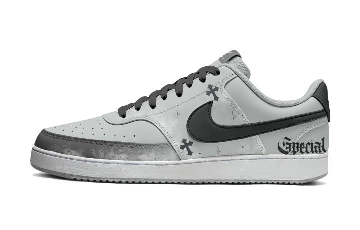 Nike Nike Court Vision Skateboard Shoes Men's Low Top Gray/White/Black