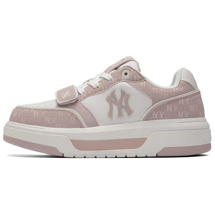 MLB New York Yankees Skateboard Shoes Unisex Low Top Dark Pink/Standard White
