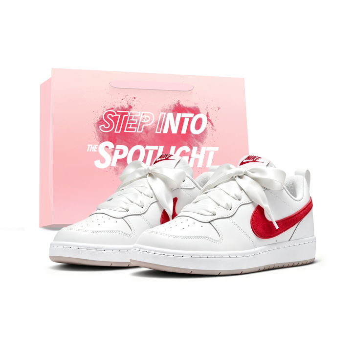 Nike Nike Court Borough Skateboard Shoes Unisex Low Top Red/White