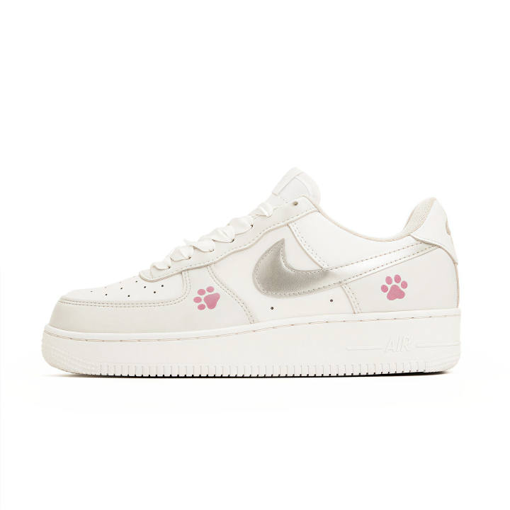 Nike Nike Air Force 1 Skateboard Shoes Unisex Low Top Silver