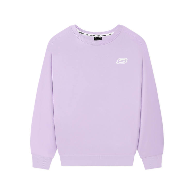 Skechers Sweatshirts Unisex Light Snow Cyan 00EW Crew Neck Moderate
