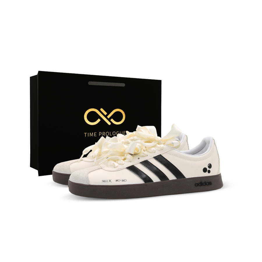 Adidas Adidas Vl Court Classic German Army Trainers Women's Low Top Ecru