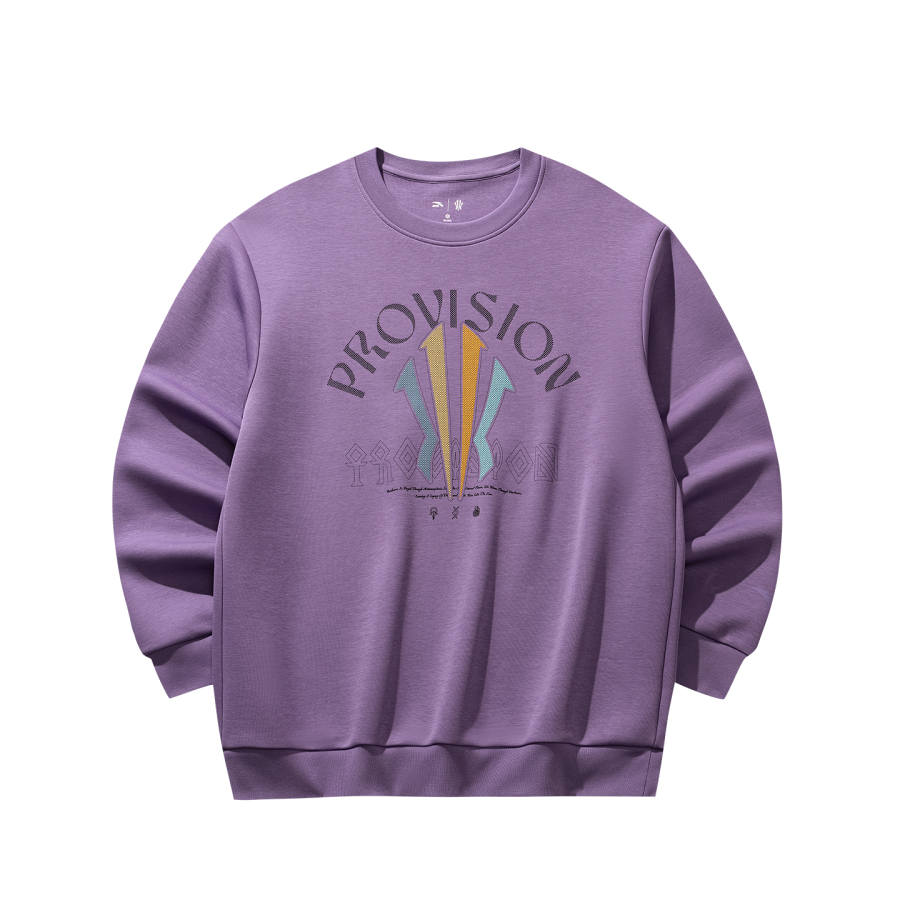 ANTA Basketball Collection Sweatshirts Men's Plum Blossom Purple 3 Crew Neck Moderate