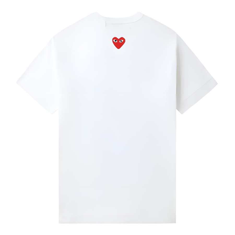 CDG Play FW24 T Shirt Unisex White