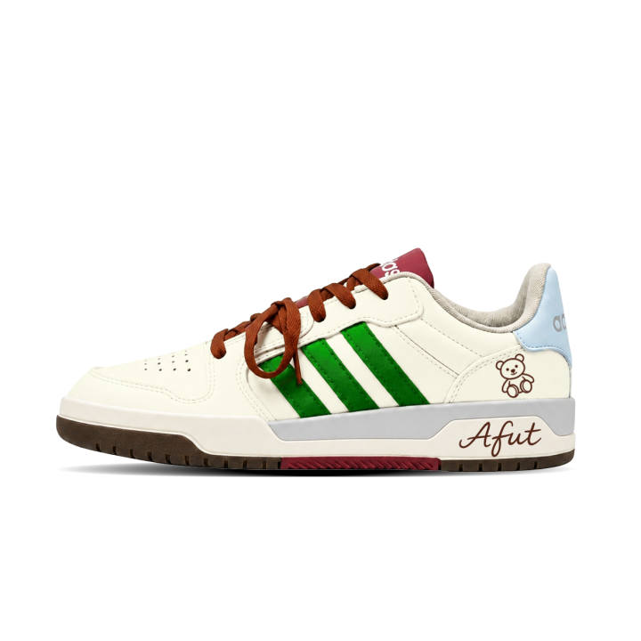 Adidas Adidas ENTRAP Skateboard Shoes Unisex Low Top White/Green/Umber
