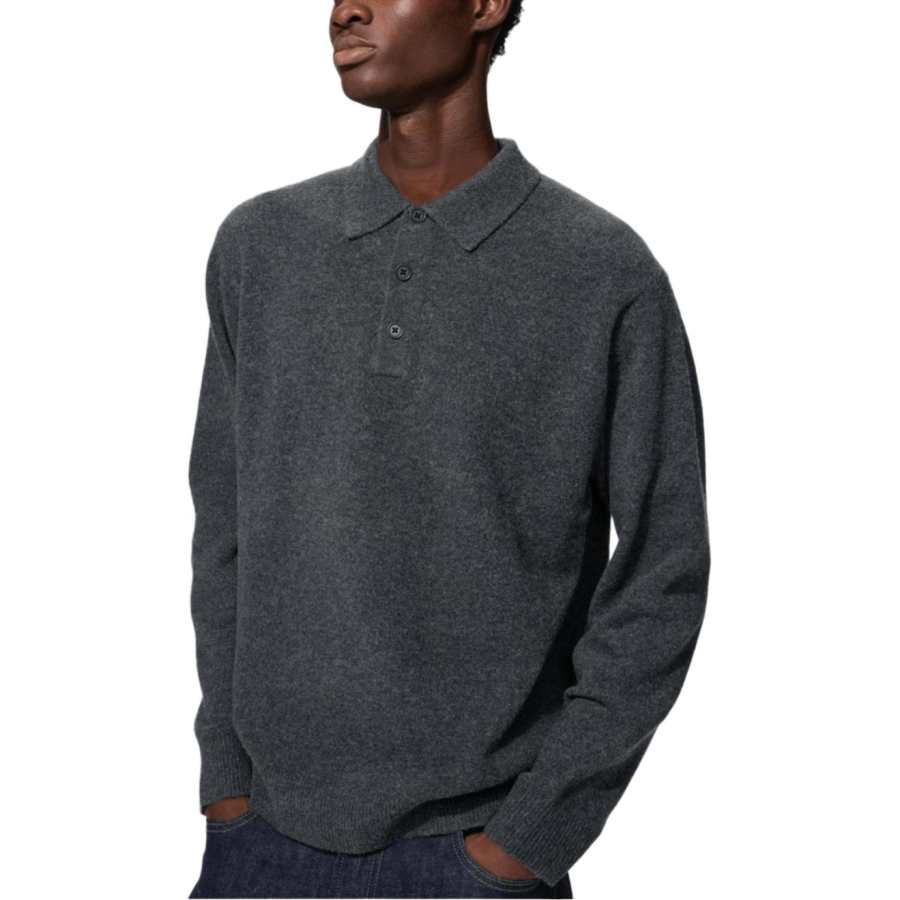 UNIQLO FW26 Polo Shirts Men's Dark Gray Lapel Moderate Other