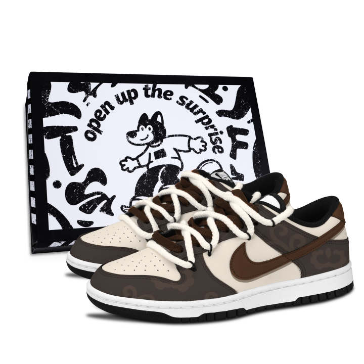 Nike Nike Dunk Skateboard Shoes Unisex Low Top White/Brown