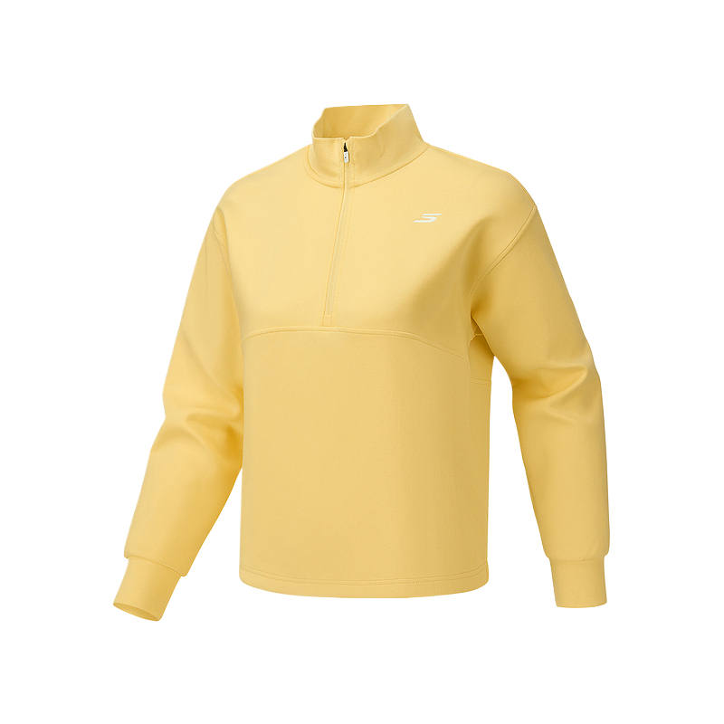 Skechers Sweatshirts Women's Tender Goose Yellow 0419 Stand Collar Moderate