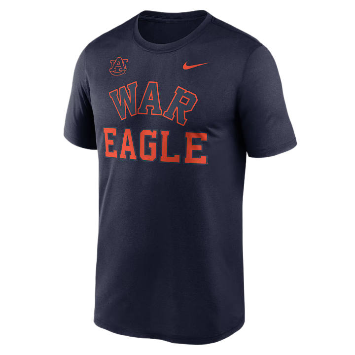 Nike Nike Quick Dry T Shirts Men's Marine Blue Crew Neck Moderate