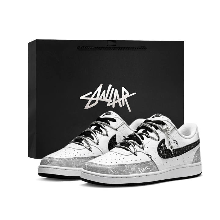 Nike Nike Court Vision Skateboard Shoes Unisex Low Top Black/Gray