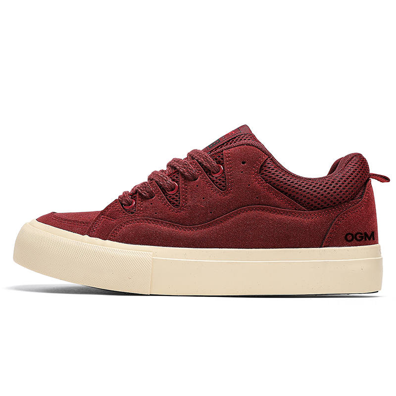 OUGLEMEN Non slip Lightweight Slip Resistant Lightweight Low top Skateboard Shoes Men's