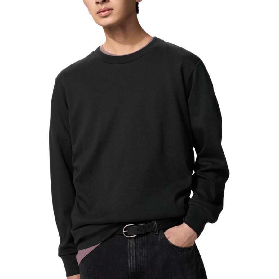 UNIQLO FW26 T Shirts Men's Black Crew Neck