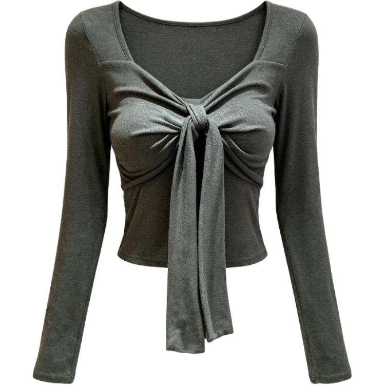 CHARM GLOW T Shirts Women's Square Collar Moderate A Line