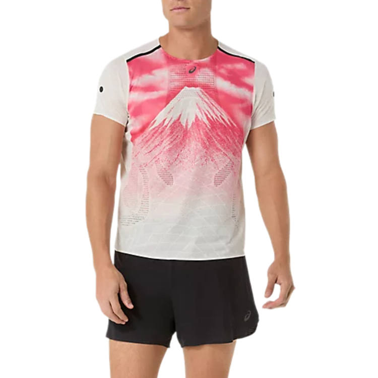 ASICS Running T Shirts Men's Butter Crew Neck Moderate