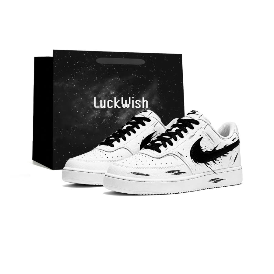 Nike Nike Court Vision 1 Skateboard Shoes Men's Low Top Black, Beige