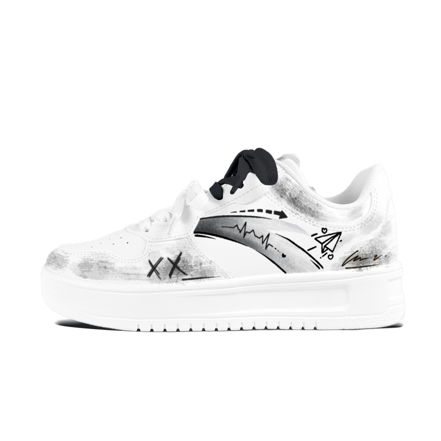 ANTA Easy Skateboard Shoes Unisex Low Top White