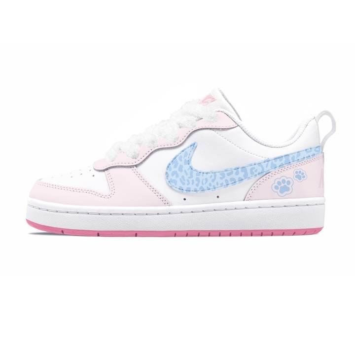 Nike Nike Court Borough 2 Skateboard Shoes Women's Low Top Pink, Blue