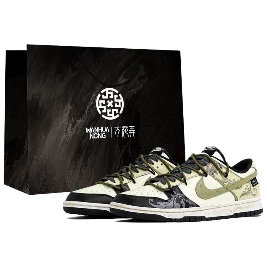 Nike Nike Dunk Wishing You A Life Full Of Flowers, Life Goes On, Shopping Bag Abrasion Resistant Slip Resistant Low top
