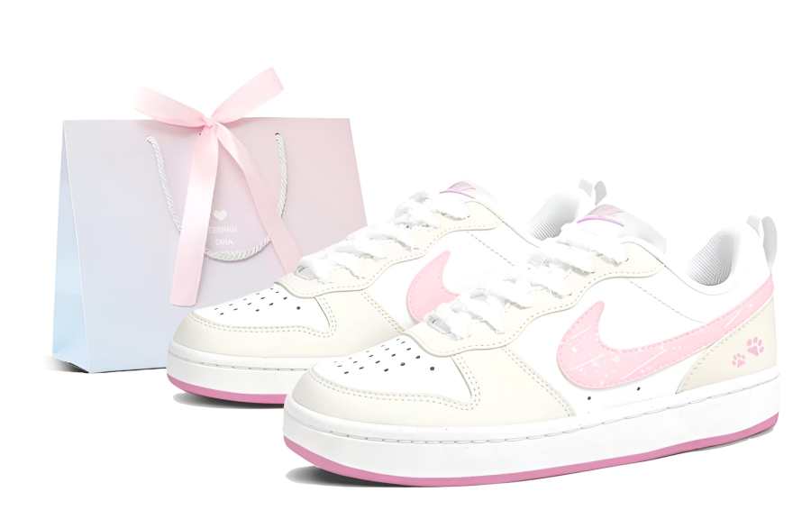 Nike Nike Court Borough 2 Skateboard Shoes Women's Low Top Yellow, Pink