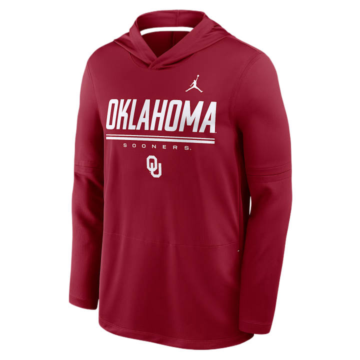 Jordan Jordan Dri FIT Sweatshirts Men's Dark Red/White Team Hooded Non Detachable Moderate