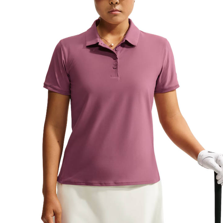 Nike Nike Dri FIT Victory Golf Clothing Women's Pink Mist/White Polo Collar Moderate