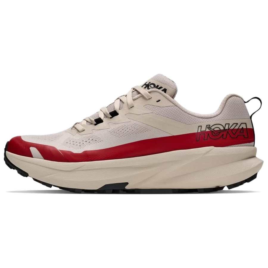 HOKA ONE ONE Torrent 5 Trail Running Shoes Men's Low Top River Stone Gray/Red Agate