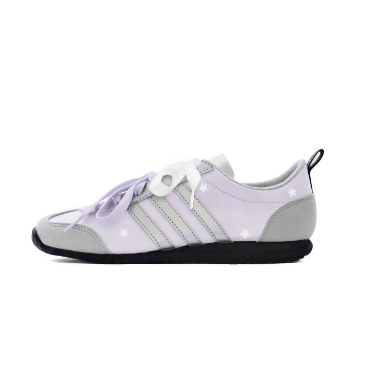 Adidas Adidas VS JOG 2.0 Skateboard Shoes Women's Low Top White & Gray Purple Gradient