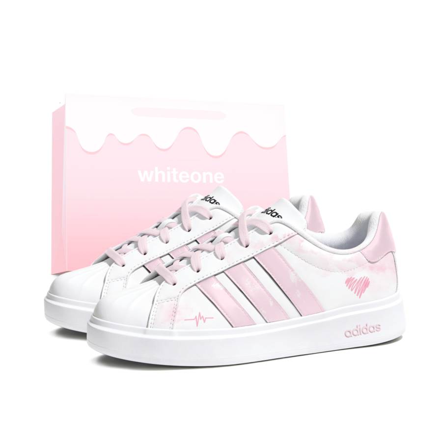 Adidas Adidas STREETTALK Skateboard Shoes Women's Low Top White/Pink
