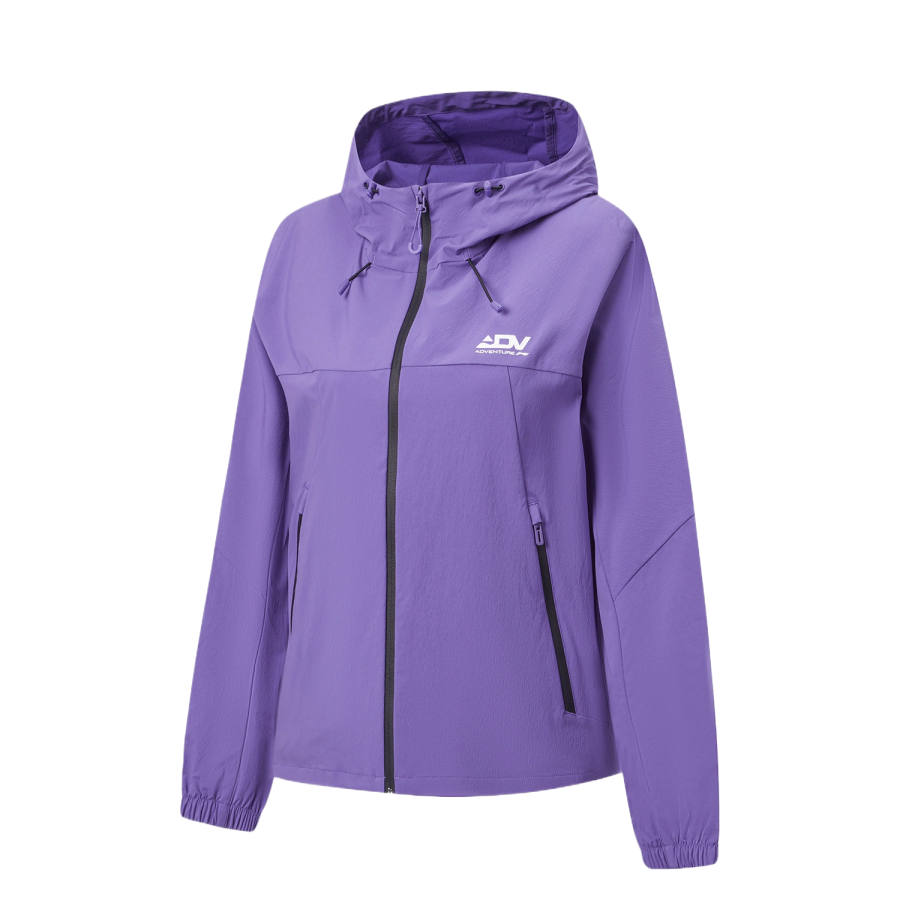 Li-Ning Li Ning Jackets Women's Galaxy Purple Hooded Non Detachable Moderate