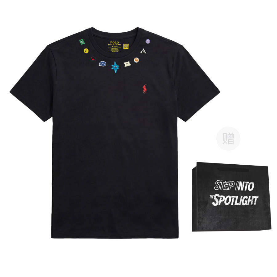 Polo Ralph Lauren T Shirts Unisex Black Crew Neck Moderate