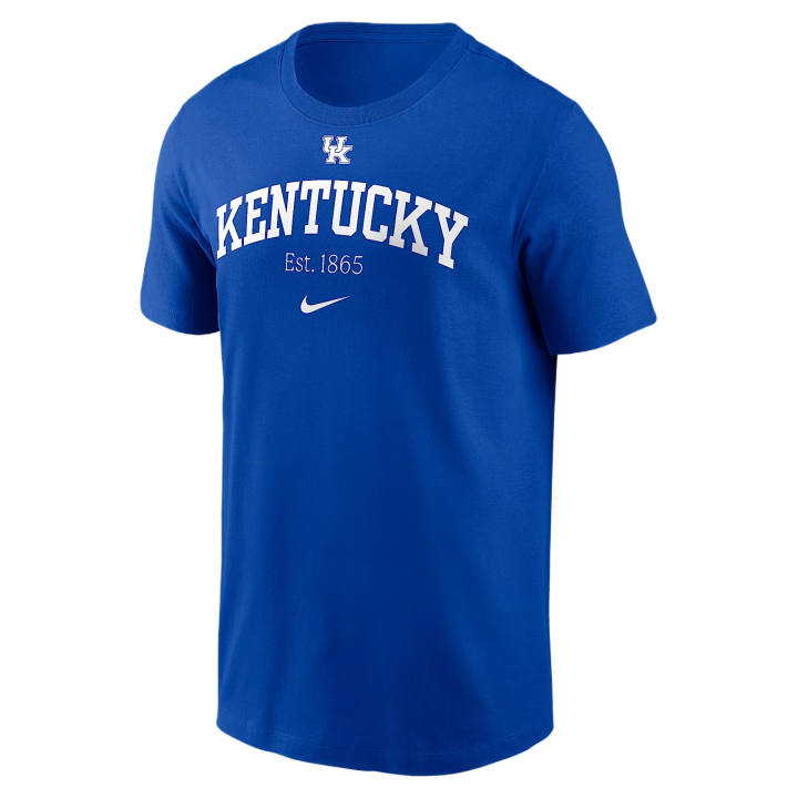 Nike Nike College T Shirts Men's Royal Crew Neck Moderate
