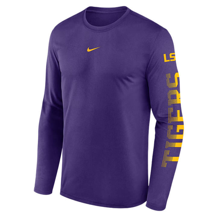 Nike Nike Quick Dry T Shirts Men's Palace Purple Crew Neck Moderate